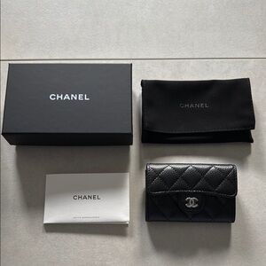 Chanel Caviar Flap Card Holder Wallet